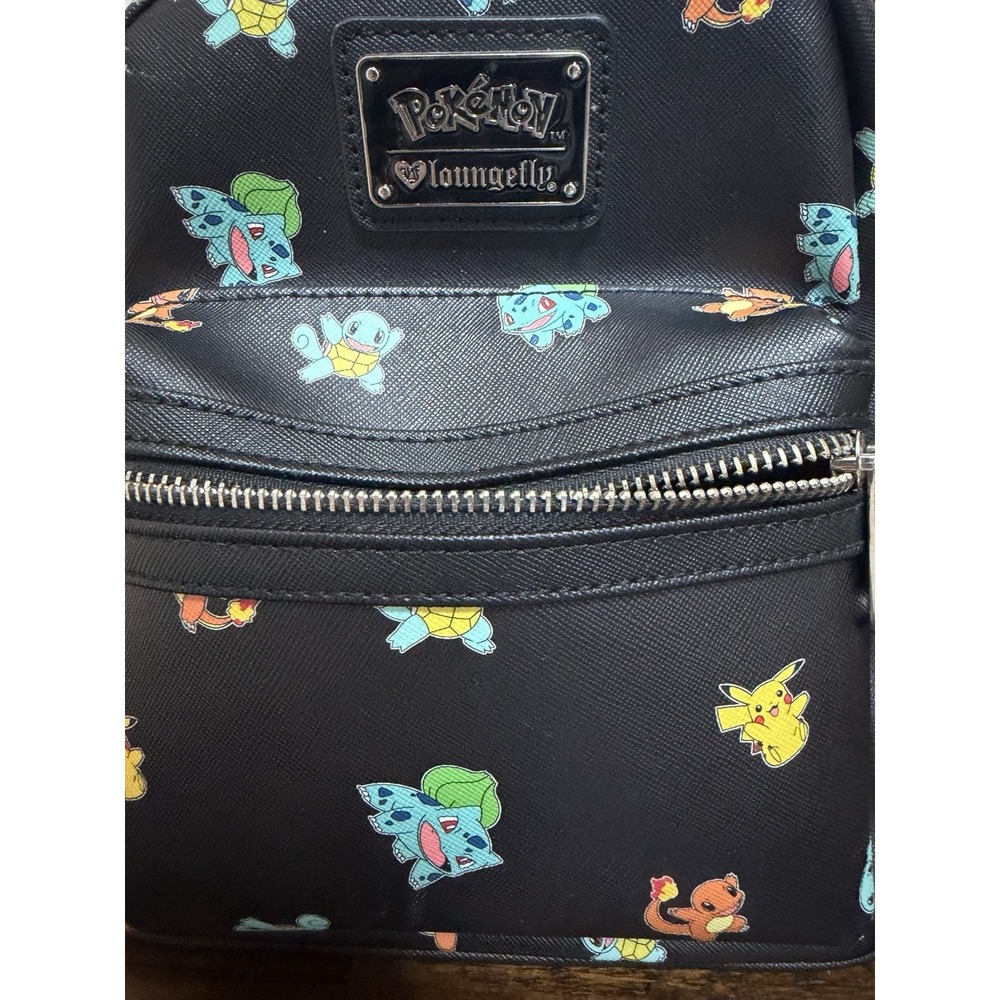 Loungefly Pokémon Mini Backpack Pikachu Bulbasaur Charmander Squirtle READ - Picture 12 of 16